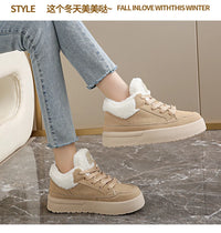 Women's Warm and Cozy Casual Shoes, 2025 Winter New Style Casual Sports Shoes, Anti-slip and Wear-resistant Snow Boots
