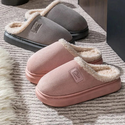 Cozy Winter Plush Slippers for Women Thick Sole Non Slip Indoor Home Slippers Woman Comfortable Warm Couples House Cotton Shoes