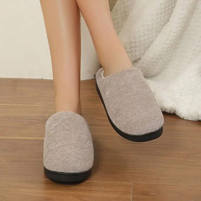 Women's Cozy Soft Sole Home Slippers Couples Winter Warm Indoor Bedroom Slippers Lightweight Anti Slip Plush Cotton Shoes Woman