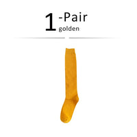 Long Socks Women Stockings Organic Cotton Solid Warm Thigh High Ladies Girls Street Fashion Young Casual Knee Socks Harajuku