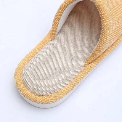 Cozy Letter Linen Bear Slippers Soft Durable Couple Indoor Slippers Casual Footwear Soft Home Slippers Spring Autumn