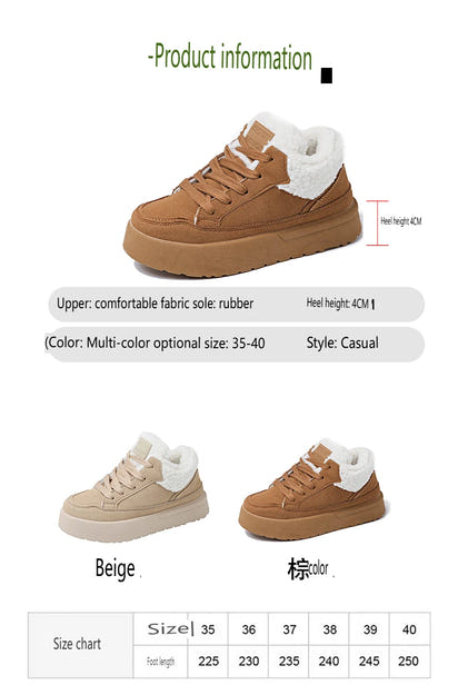 Women's Warm and Cozy Casual Shoes, 2025 Winter New Style Casual Sports Shoes, Anti-slip and Wear-resistant Snow Boots