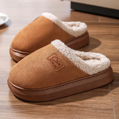 Cozy Winter Plush Slippers for Women Thick Sole Non Slip Indoor Home Slippers Woman Comfortable Warm Couples House Cotton Shoes