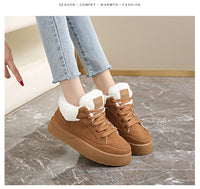 Women's Warm and Cozy Casual Shoes, 2025 Winter New Style Casual Sports Shoes, Anti-slip and Wear-resistant Snow Boots