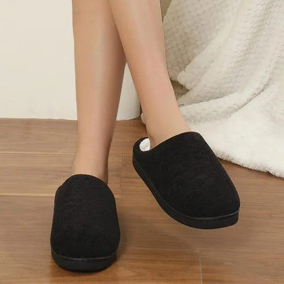 Women's Cozy Soft Sole Home Slippers Couples Winter Warm Indoor Bedroom Slippers Lightweight Anti Slip Plush Cotton Shoes Woman