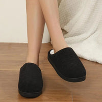 Women's Cozy Soft Sole Home Slippers Couples Winter Warm Indoor Bedroom Slippers Lightweight Anti Slip Plush Cotton Shoes Woman
