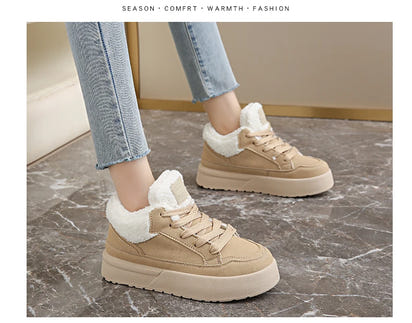 Women's Warm and Cozy Casual Shoes, 2025 Winter New Style Casual Sports Shoes, Anti-slip and Wear-resistant Snow Boots