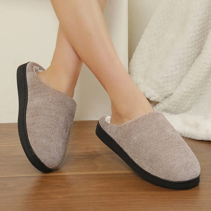 Women's Cozy Soft Sole Home Slippers Couples Winter Warm Indoor Bedroom Slippers Lightweight Anti Slip Plush Cotton Shoes Woman