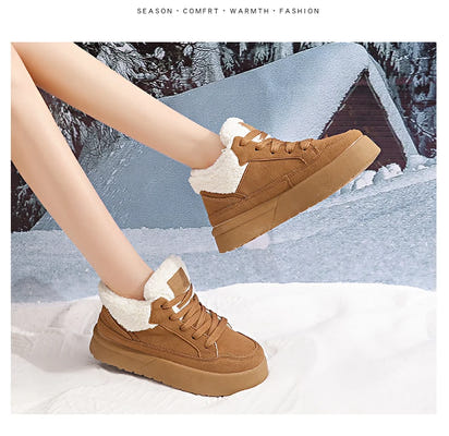 Women's Warm and Cozy Casual Shoes, 2025 Winter New Style Casual Sports Shoes, Anti-slip and Wear-resistant Snow Boots