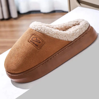 Cozy Winter Plush Slippers for Women Thick Sole Non Slip Indoor Home Slippers Woman Comfortable Warm Couples House Cotton Shoes