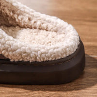 Cozy Winter Plush Slippers for Women Thick Sole Non Slip Indoor Home Slippers Woman Comfortable Warm Couples House Cotton Shoes