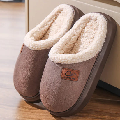 Cozy Winter Plush Slippers for Women Thick Sole Non Slip Indoor Home Slippers Woman Comfortable Warm Couples House Cotton Shoes