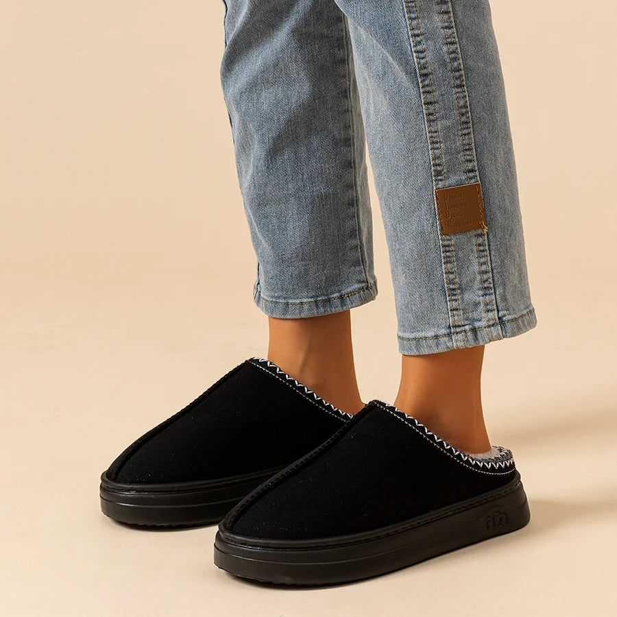 Cozy Plush Women's Bedroom Slipper Boots Soft Winter Indoor Fashion Casual Warm Girl's Home Non-slip Fuzzy Couples Slippers