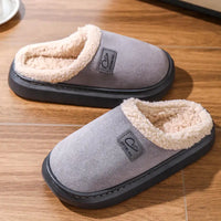 Cozy Winter Plush Slippers for Women Thick Sole Non Slip Indoor Home Slippers Woman Comfortable Warm Couples House Cotton Shoes