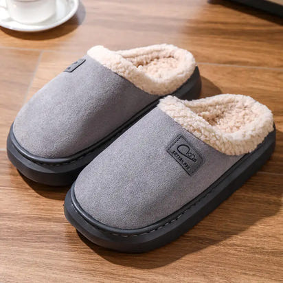 Cozy Winter Plush Slippers for Women Thick Sole Non Slip Indoor Home Slippers Woman Comfortable Warm Couples House Cotton Shoes
