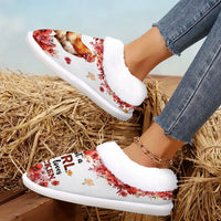 Cozy Chicken Lover Slippers for Women – Soft Fuzzy Indoor/Outdoor House Shoes with Non-Slip Rubber Sole