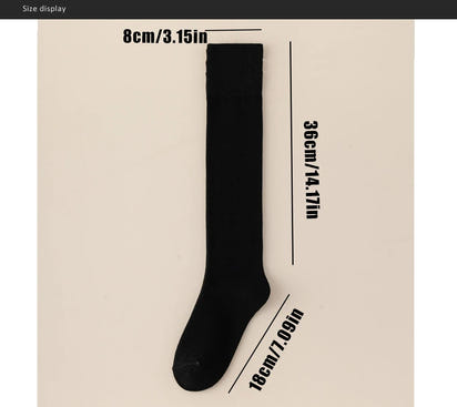 Long Socks Women Stockings Organic Cotton Solid Warm Thigh High Ladies Girls Street Fashion Young Casual Knee Socks Harajuku