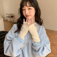 Half Finger Gloves for Women Winter Soft Warm Knitting Arm Gloves Soft Warm Half Finger Handschoenen Unisex Mitten Guantes