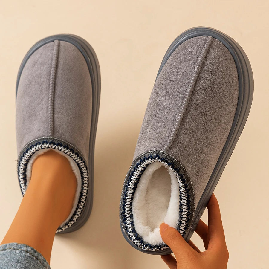 Cozy Plush Women's Bedroom Slipper Boots Soft Winter Indoor Fashion Casual Warm Girl's Home Non-slip Fuzzy Couples Slippers