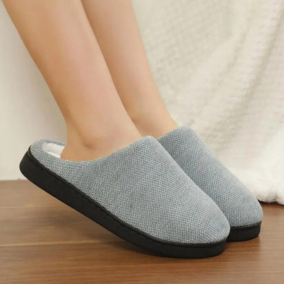 Women's Cozy Soft Sole Home Slippers Couples Winter Warm Indoor Bedroom Slippers Lightweight Anti Slip Plush Cotton Shoes Woman