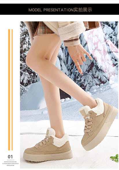 Women's Warm and Cozy Casual Shoes, 2025 Winter New Style Casual Sports Shoes, Anti-slip and Wear-resistant Snow Boots