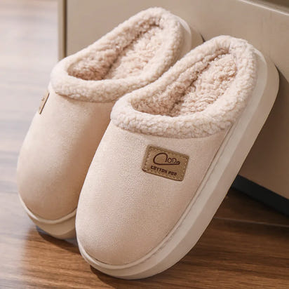 Cozy Winter Plush Slippers for Women Thick Sole Non Slip Indoor Home Slippers Woman Comfortable Warm Couples House Cotton Shoes