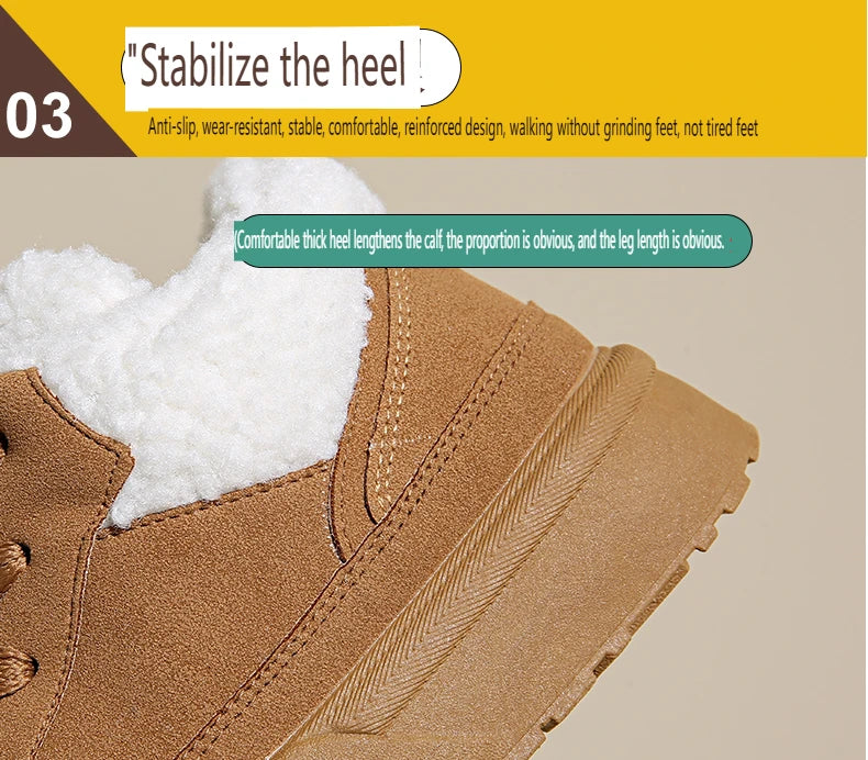 Women's Warm and Cozy Casual Shoes, 2025 Winter New Style Casual Sports Shoes, Anti-slip and Wear-resistant Snow Boots