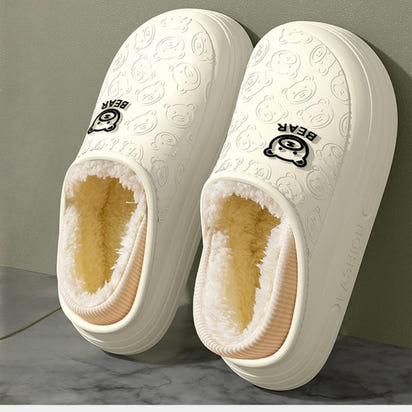 Fashion woman Cotton Slippers Winter Short Plush Casual Waterproof home footwear men indoor non slip warm comfort outdoor shoes