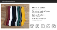 Long Socks Women Stockings Organic Cotton Solid Warm Thigh High Ladies Girls Street Fashion Young Casual Knee Socks Harajuku