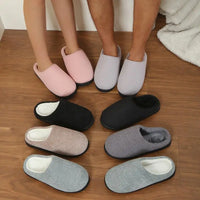 Women's Cozy Soft Sole Home Slippers Couples Winter Warm Indoor Bedroom Slippers Lightweight Anti Slip Plush Cotton Shoes Woman