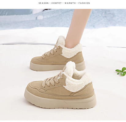 Women's Warm and Cozy Casual Shoes, 2025 Winter New Style Casual Sports Shoes, Anti-slip and Wear-resistant Snow Boots
