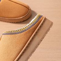 Women's Plush Slippers Winter Warm House Shoes Fashion Thick EVA Sole for Indoor Outdoor Use Cozy Non-Slip Couple Home Footwear