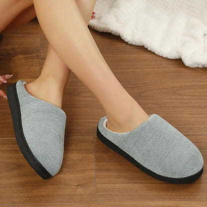 Women's Cozy Soft Sole Home Slippers Couples Winter Warm Indoor Bedroom Slippers Lightweight Anti Slip Plush Cotton Shoes Woman