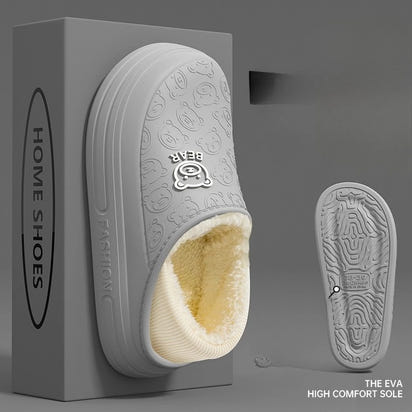 Fashion woman Cotton Slippers Winter Short Plush Casual Waterproof home footwear men indoor non slip warm comfort outdoor shoes